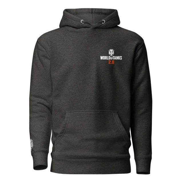 World of Tanks 2.0 felpa cappuccio charcoal heather