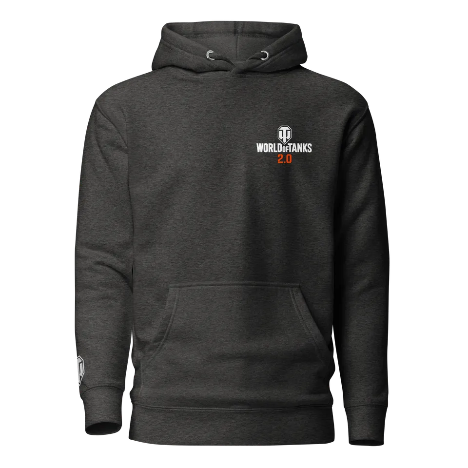 World of Tanks 2.0 felpa cappuccio charcoal heather