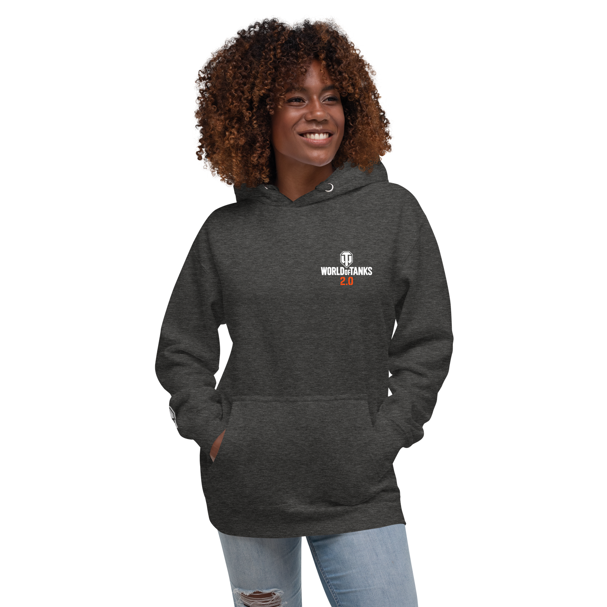 World of Tanks 2.0 felpa cappuccio charcoal heather