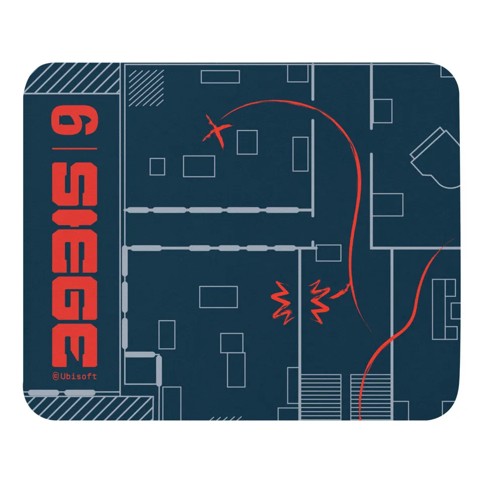 Ubisoft Rainbow Six Siege Map tappetino mouse gaming