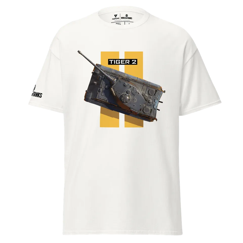 World of Tanks TankFest 2025 Tiger 2 t-shirt bianca S-3XL