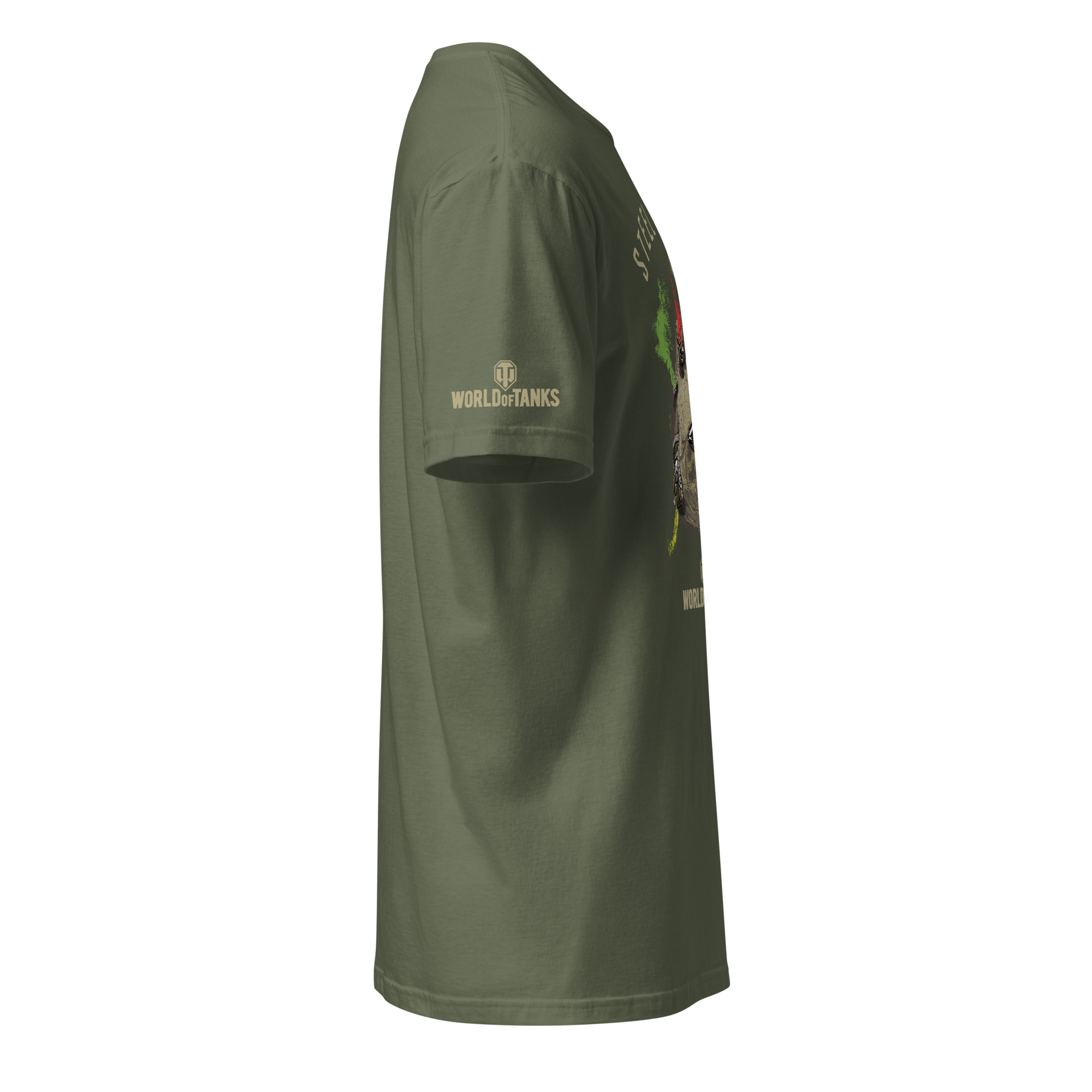 World of Tanks Steel Hunter Global Tee t-shirt verde army cotone
