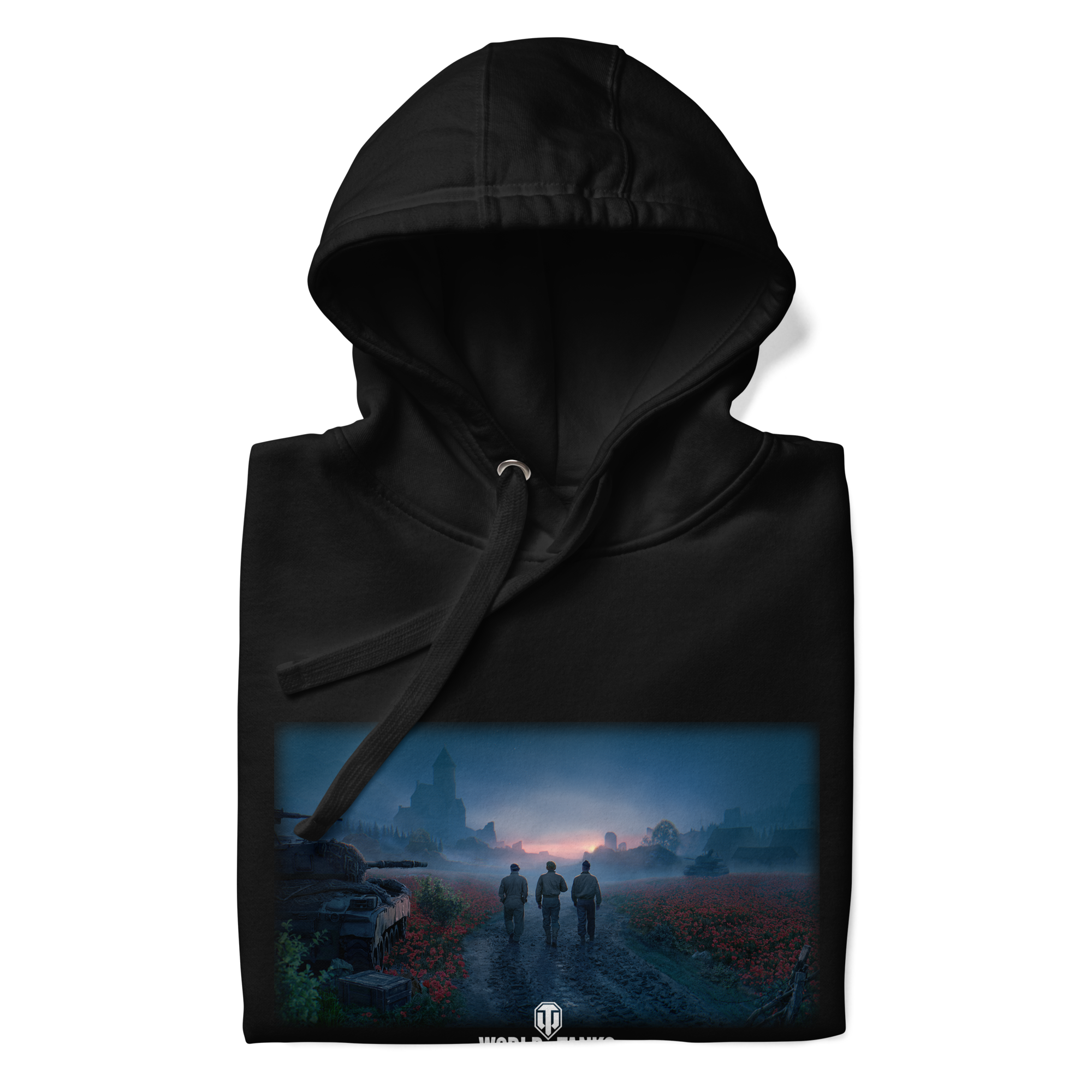 World of Tanks Victory Day felpa cappuccio nera cotone
