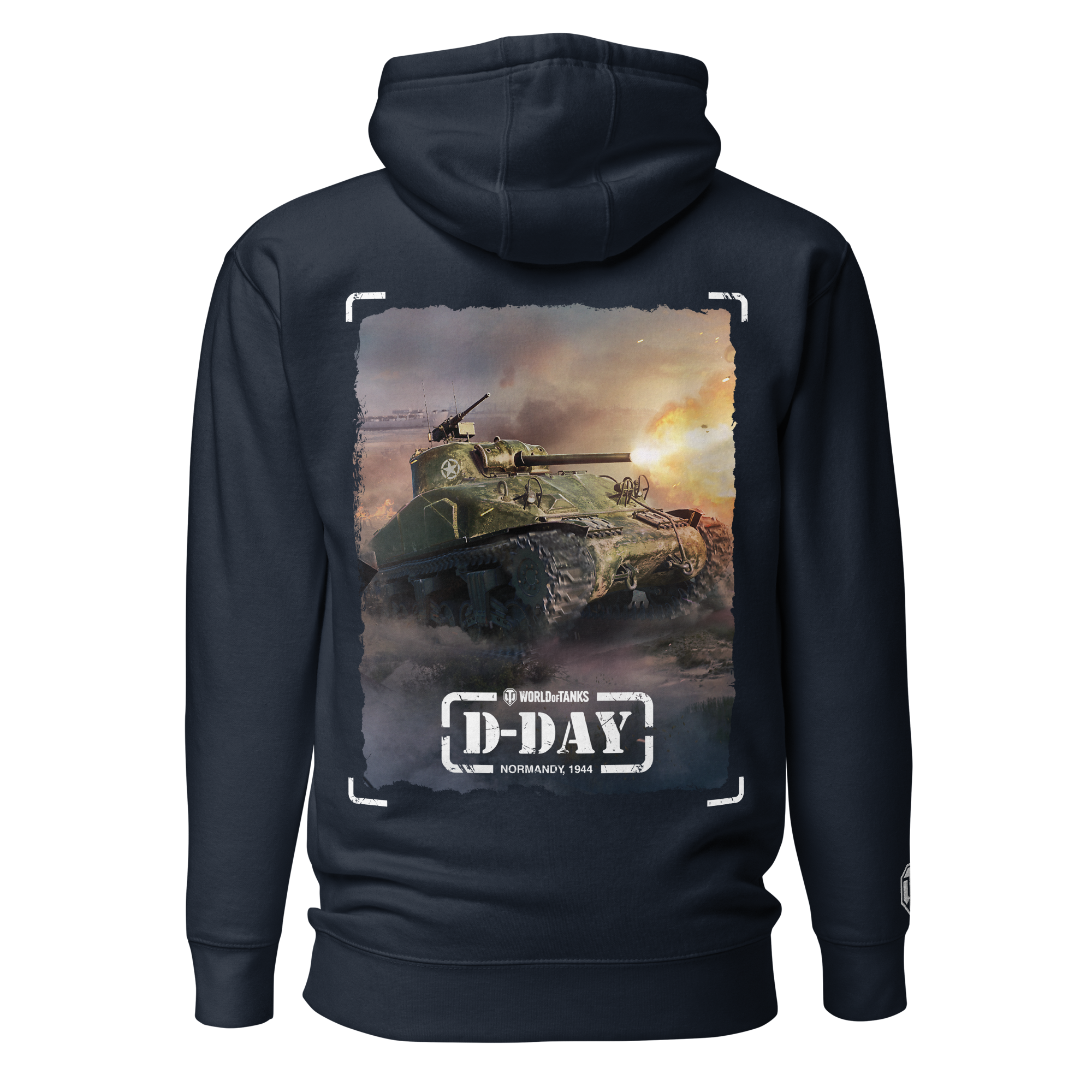 World of Tanks D-Day 2025 felpa con cappuccio blu ufficiale