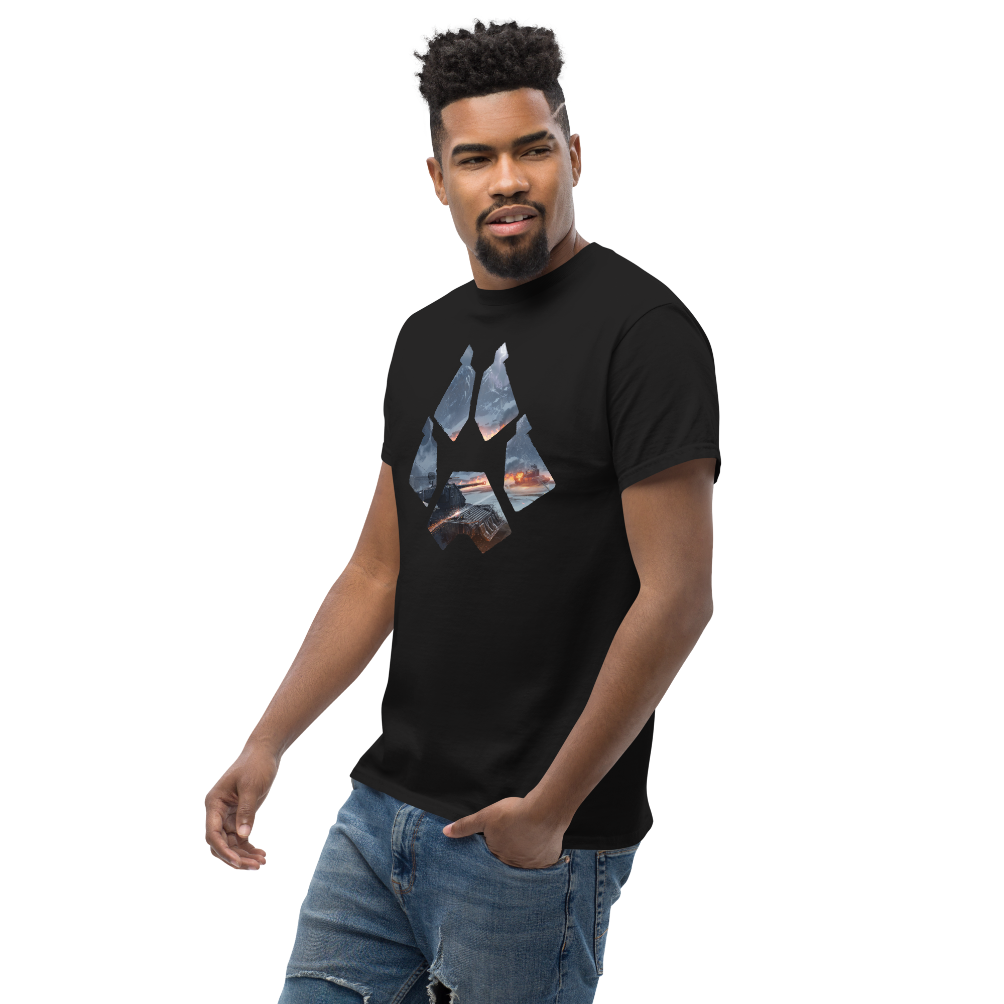 World of Tanks Steel Hunter T-shirt nera cotone unisex