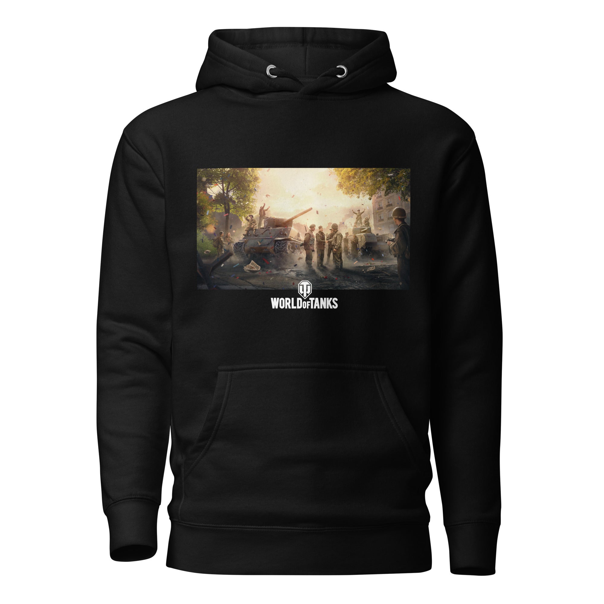World of Tanks Victory Day Panels felpa cappuccio nera