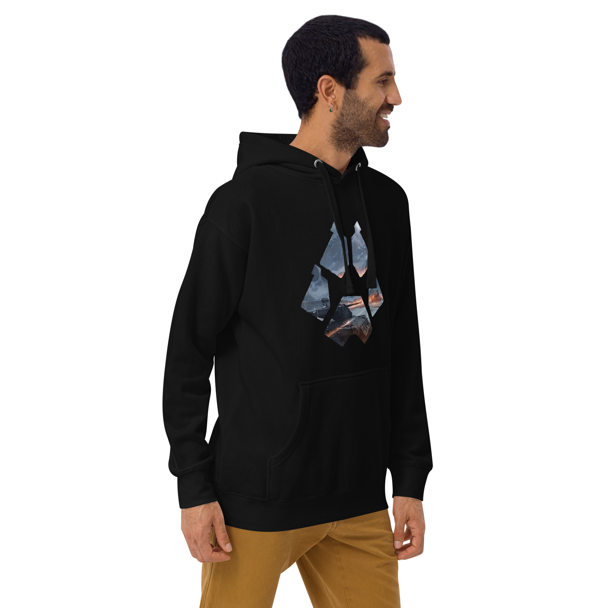 World of Tanks Steel Hunter Icon Hoodie felpa nera cappuccio