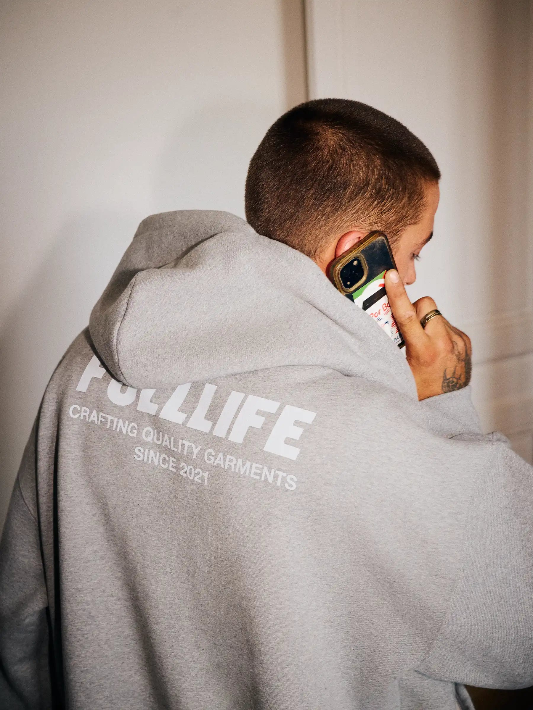 Fulllife Signature ZIP felpa con cappuccio cotone
