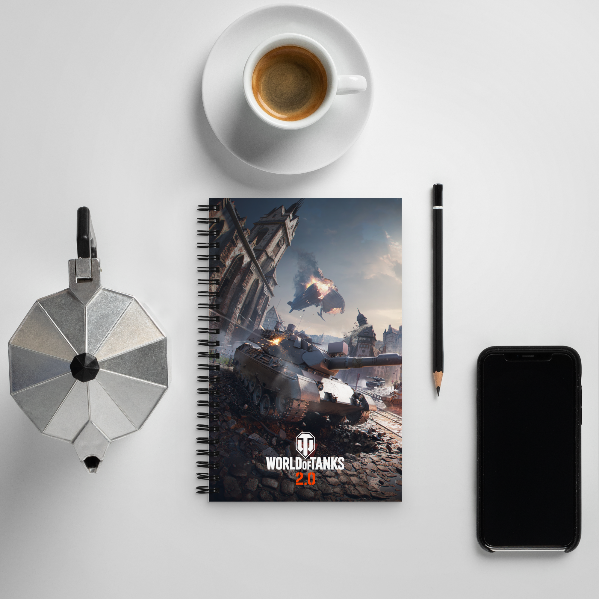 World of Tanks 2.0 quaderno spiralato 140 pagine puntinate
