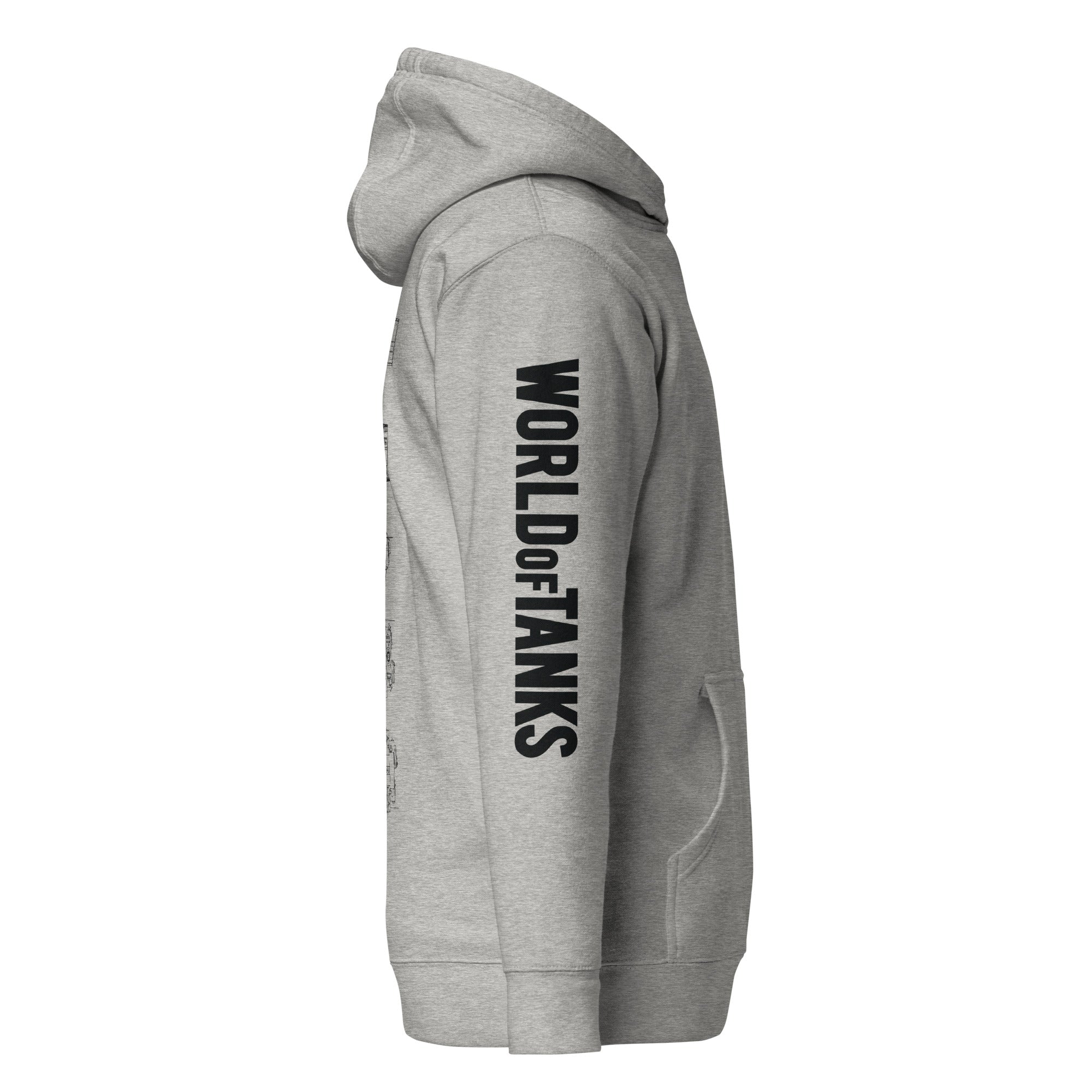 World of Tanks Schematics felpa cappuccio cotone unisex
