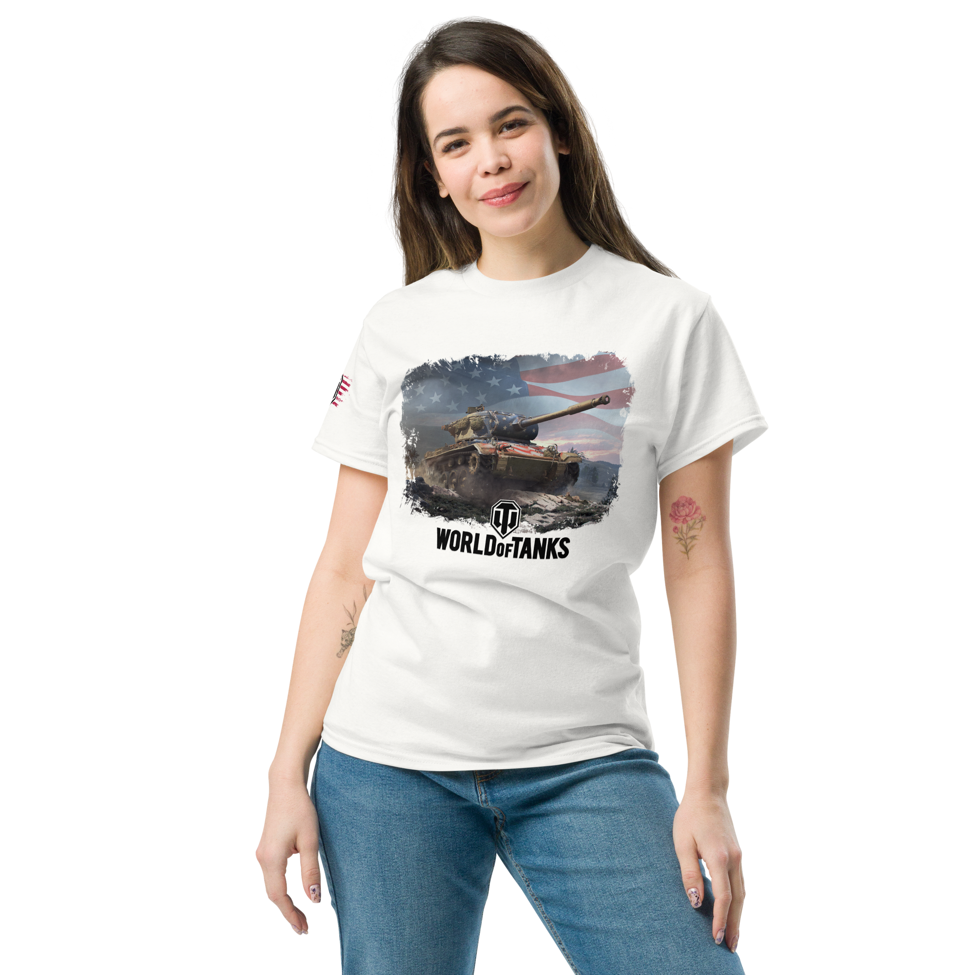 World of Tanks July 4th T78 T-Shirt Cotone Unisex