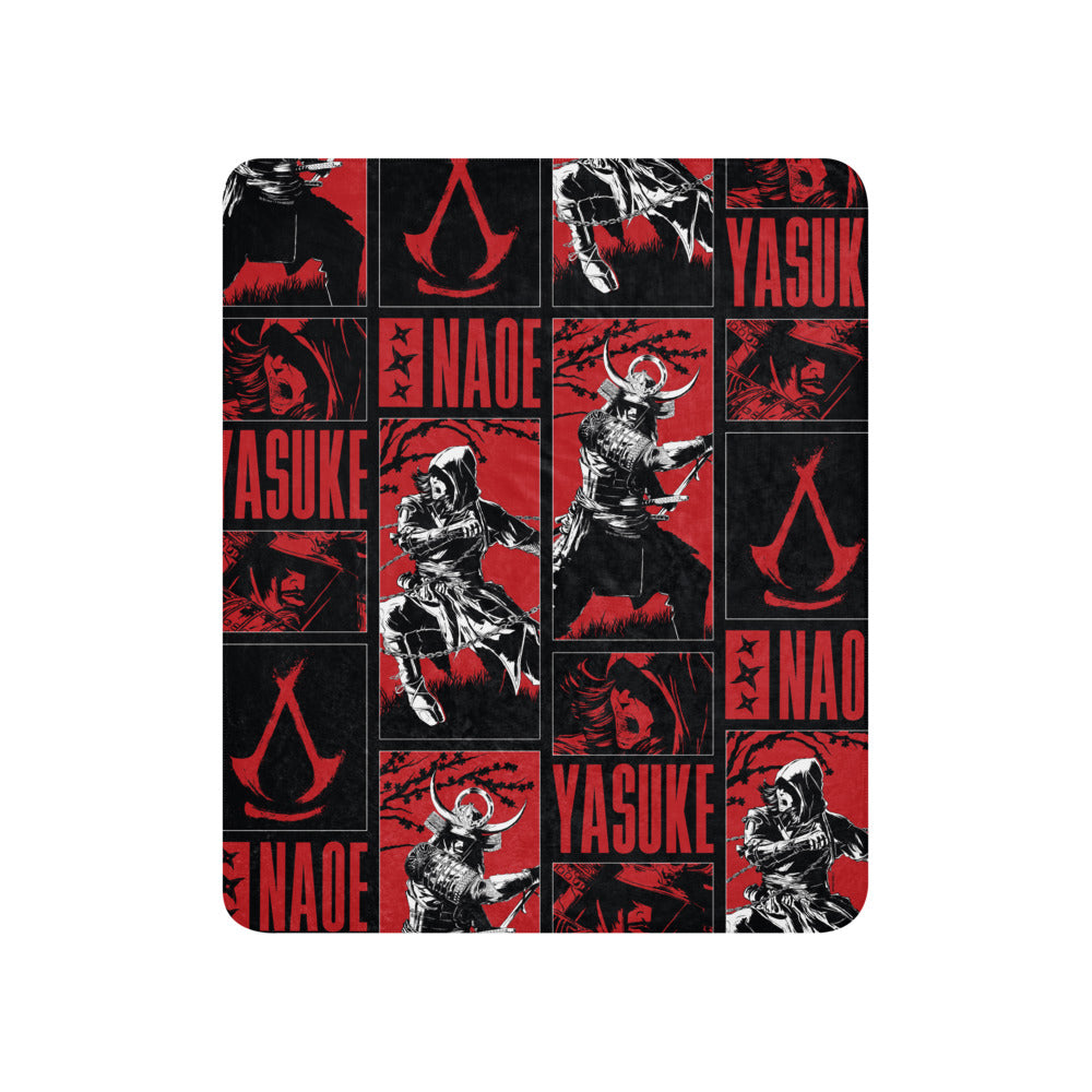 UBICollectibles Assassin's Creed Shadows coperta sherpa Yasuke Naoe