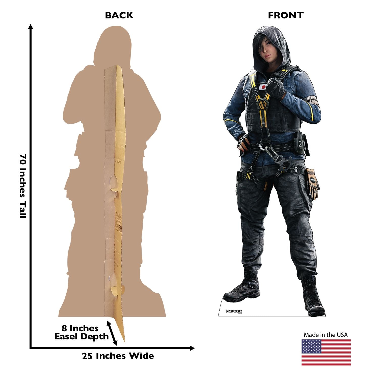 Ubisoft Rainbow Six Siege Hibana sagoma cartone 178 cm