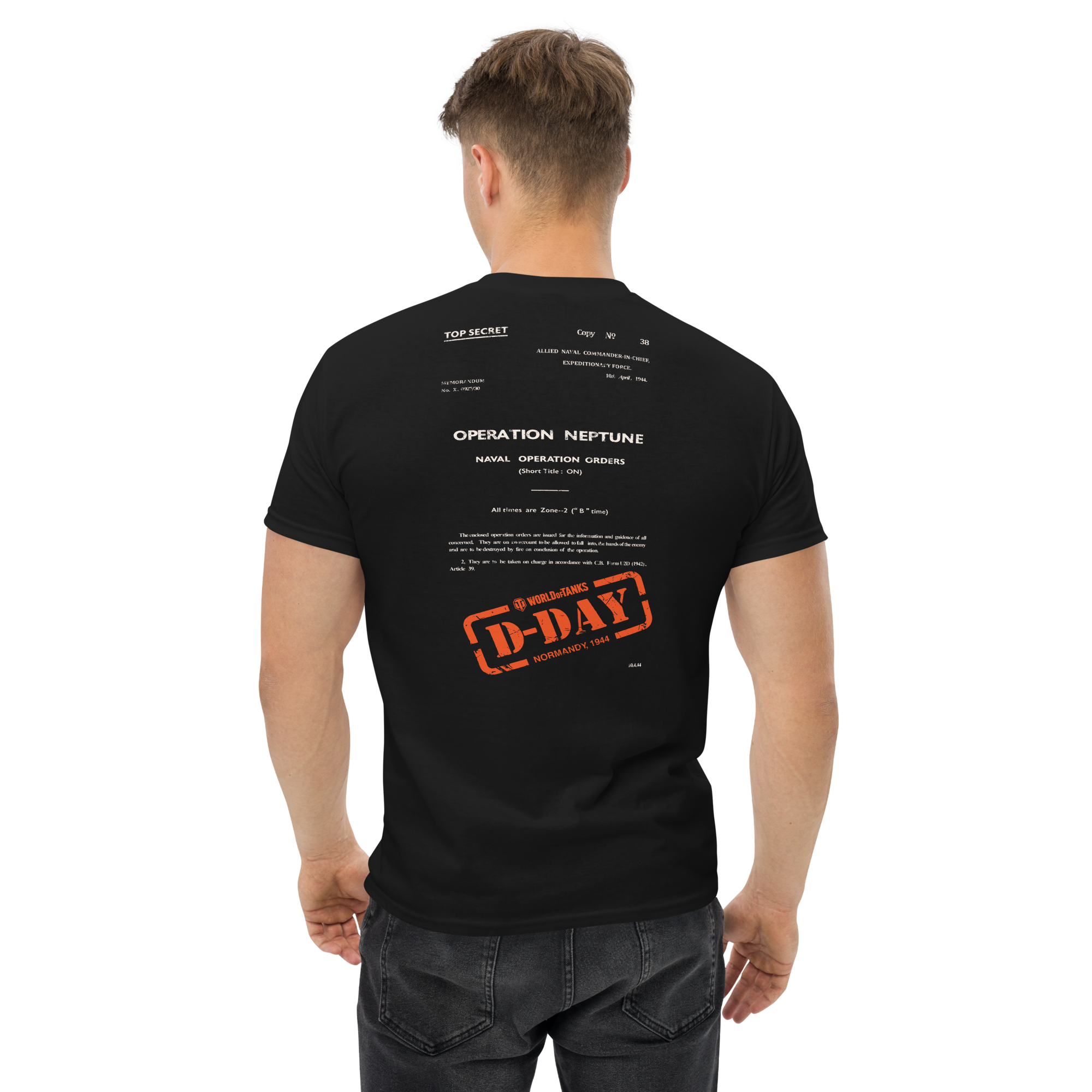 World of Tanks D-Day Top Secret maglietta nera cotone