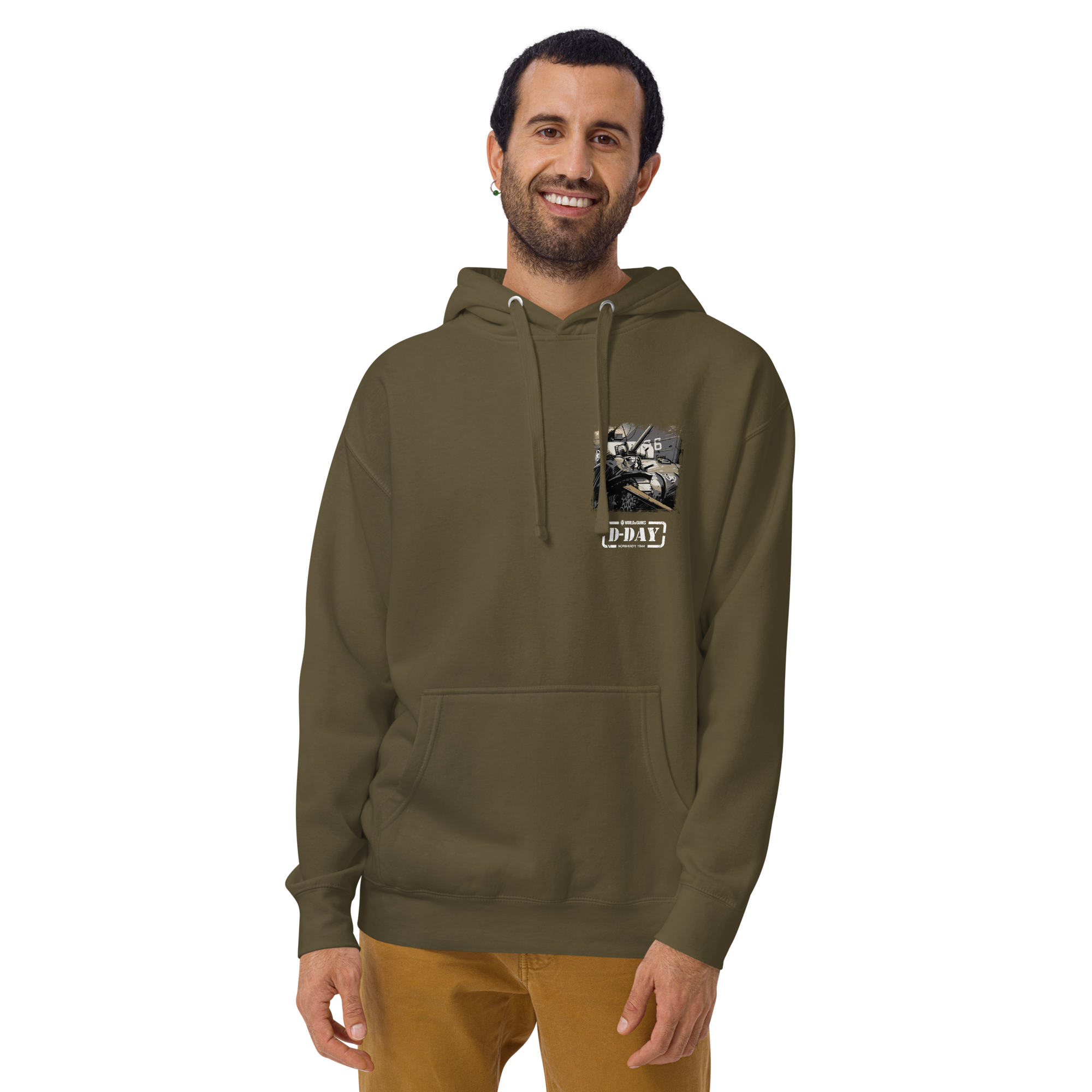 World of Tanks D-Day Fury Storm felpa verde militare unisex