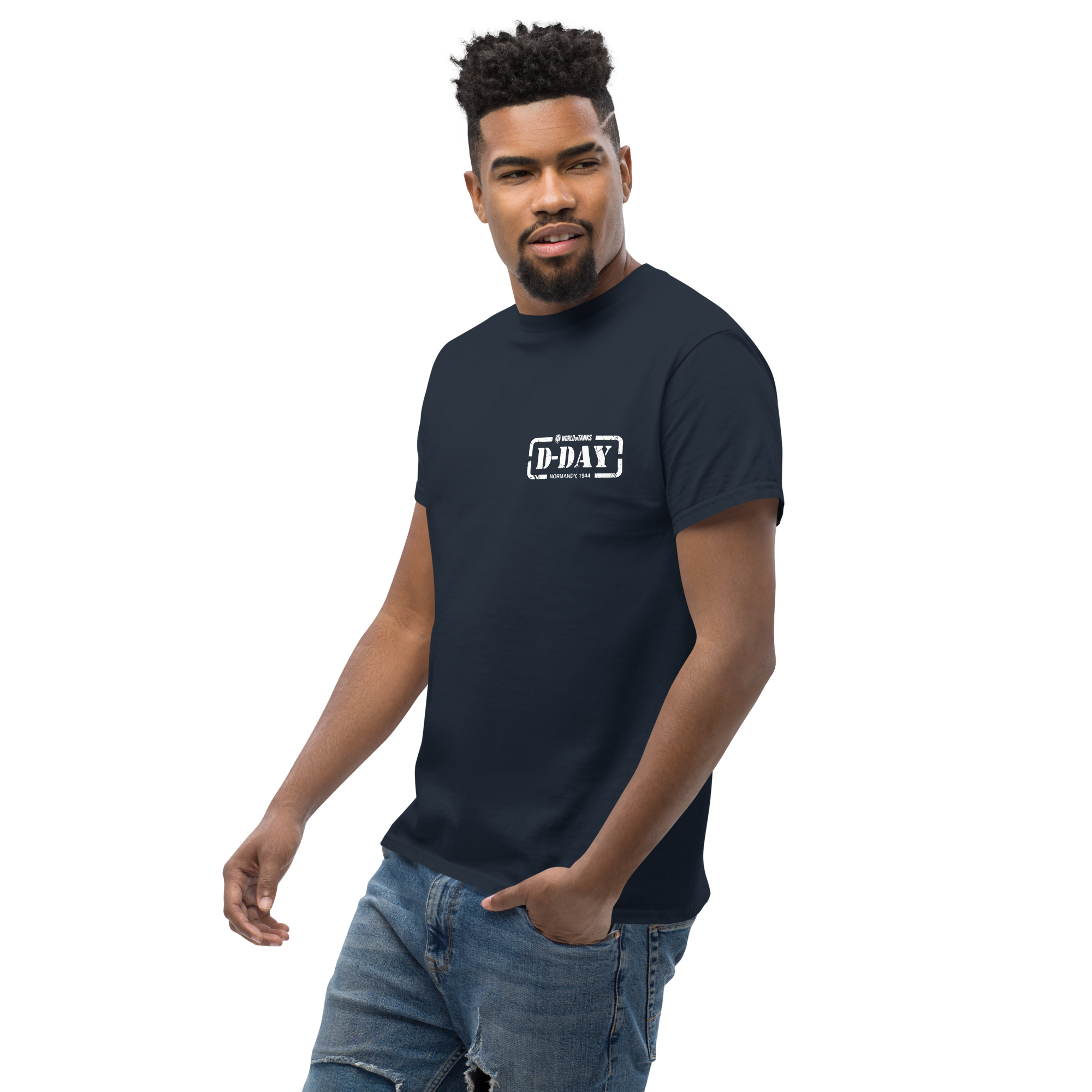 World of Tanks D-Day 2025 t-shirt navy cotone