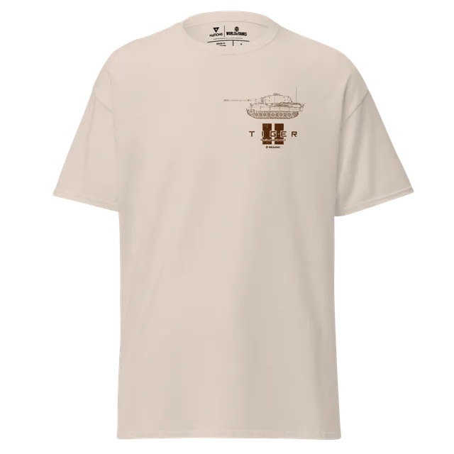 World of Tanks Blueprint Tiger II T-Shirt Cotone Unisex