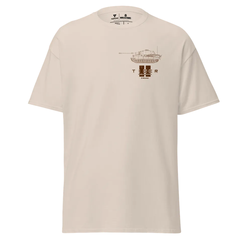 World of Tanks Blueprint Tiger II T-Shirt Cotone Unisex