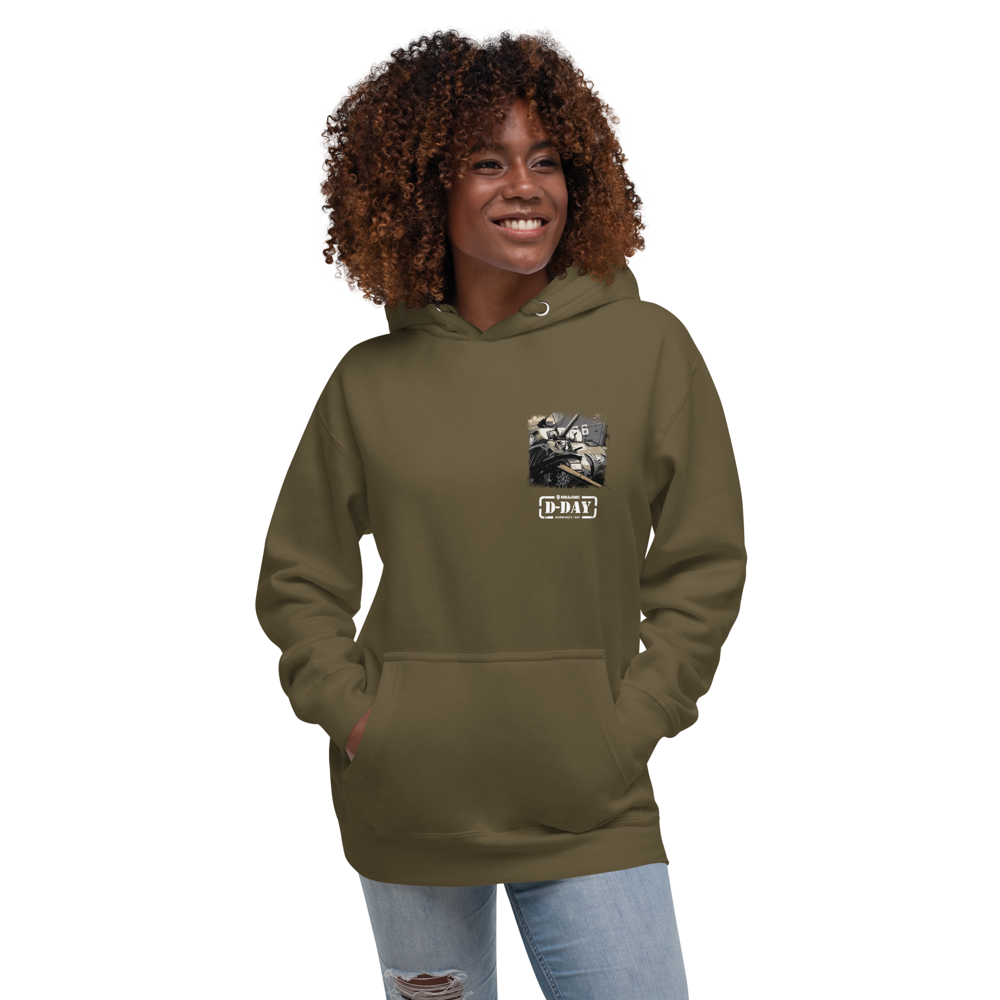 World of Tanks D-Day Fury Storm felpa verde militare unisex
