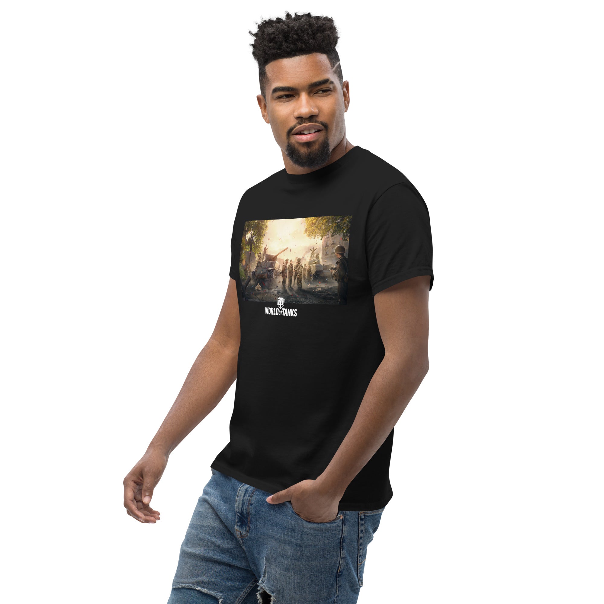 World of Tanks Victory Day Panels Tee maglietta nera 100% cotone