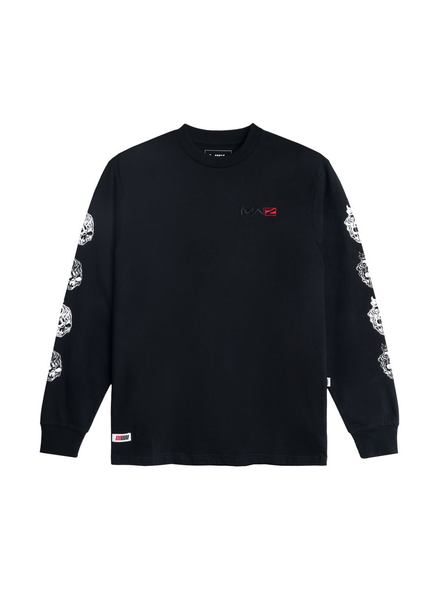 Call of Duty MWZ Smoking Skulls maglia manica lunga cotone