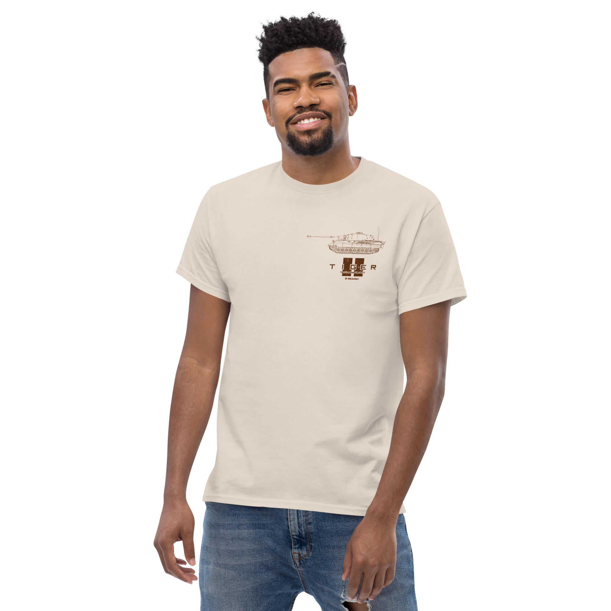 World of Tanks Blueprint Tiger II T-Shirt Cotone Unisex