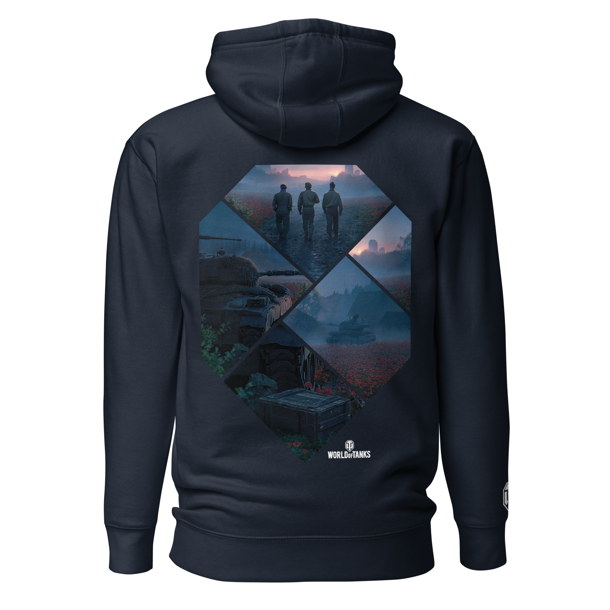 World of Tanks Victory Day felpa con cappuccio blu navy