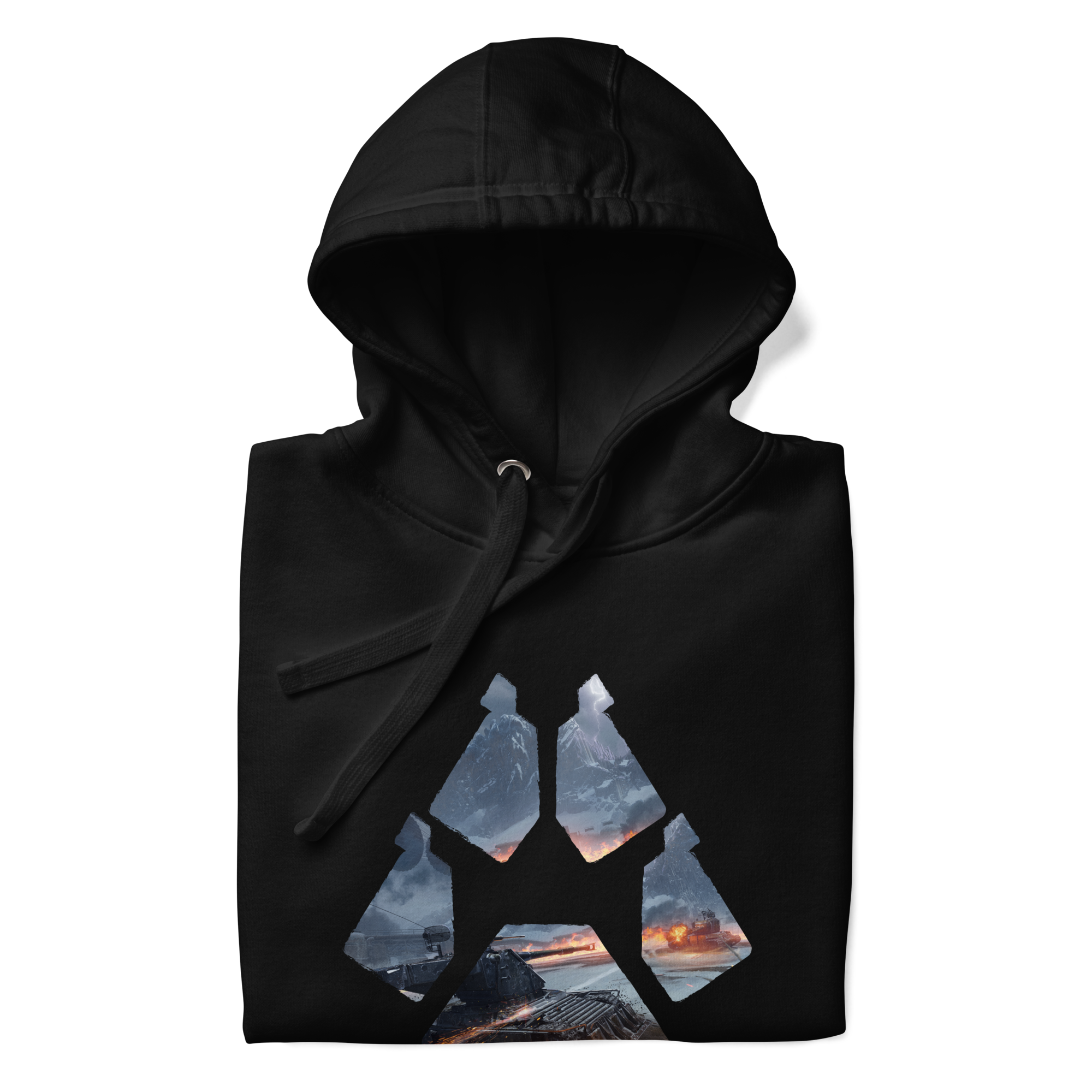 World of Tanks Steel Hunter Icon Hoodie felpa nera cappuccio