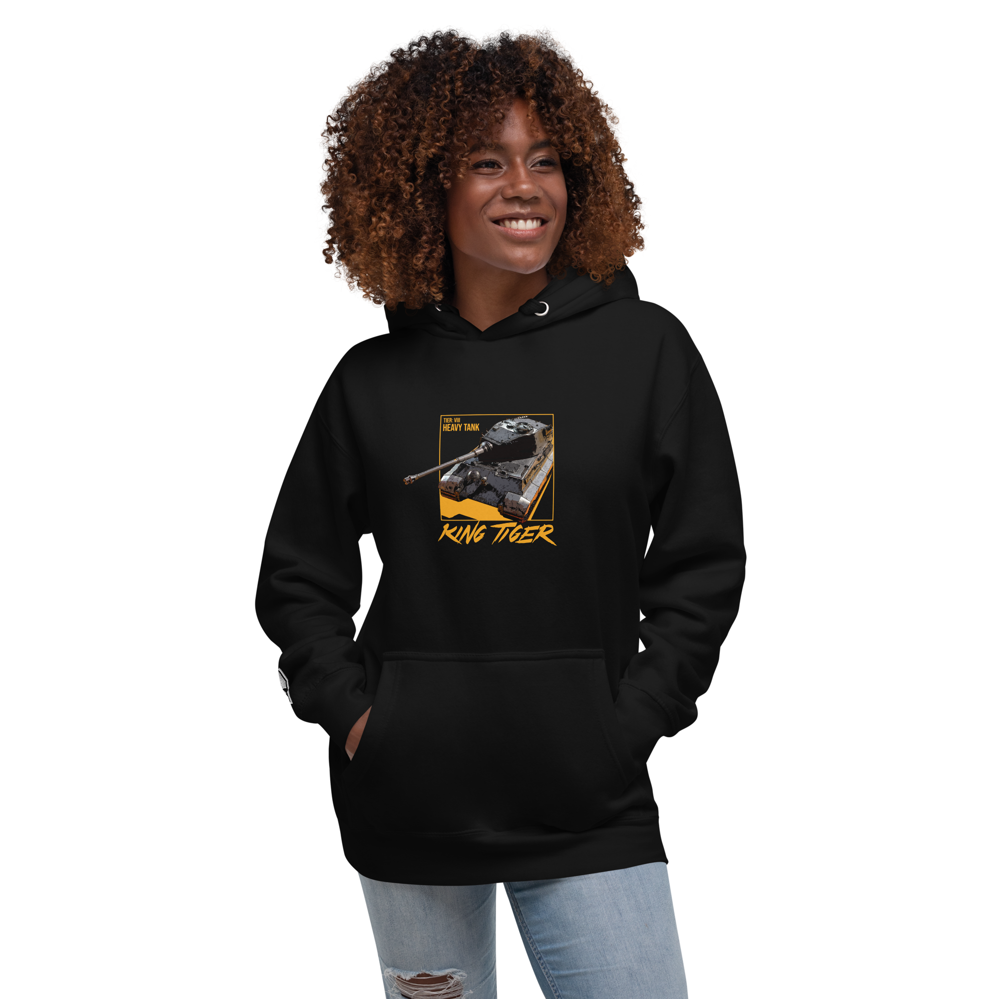 World of Tanks TankFest 2025 King Tiger felpa con cappuccio nera cotone