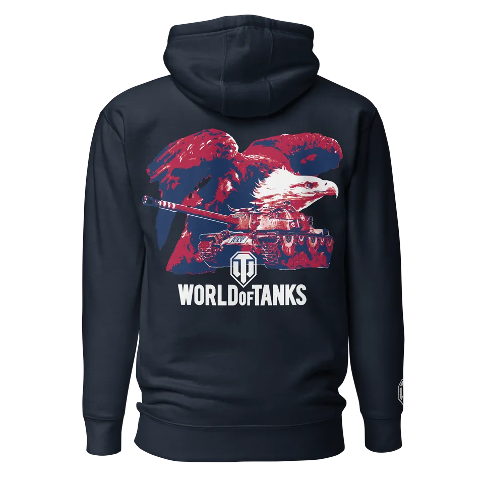 World of Tanks July 4th Eagle felpa cappuccio