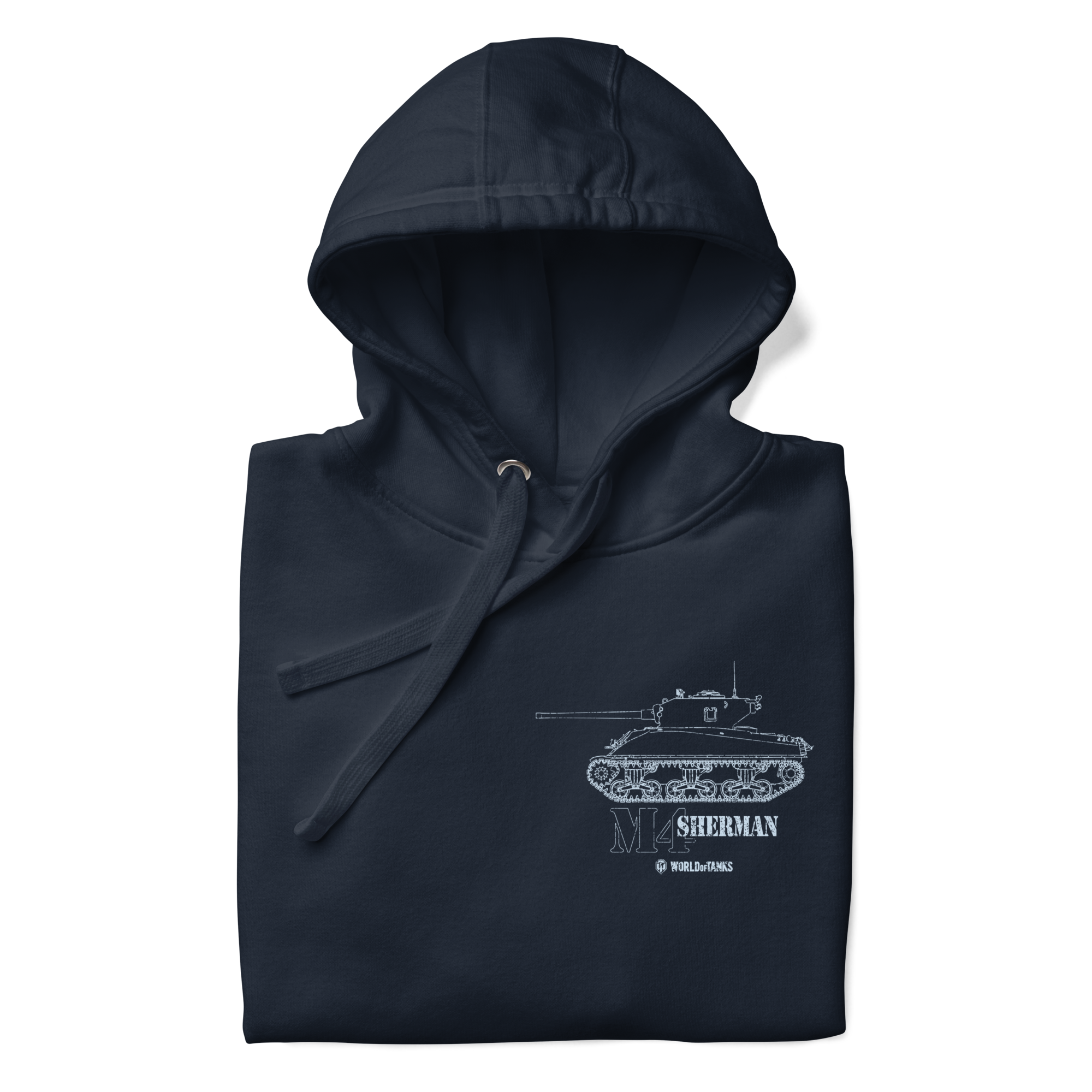 World of Tanks M4 Sherman Blueprint felpa cappuccio tasca