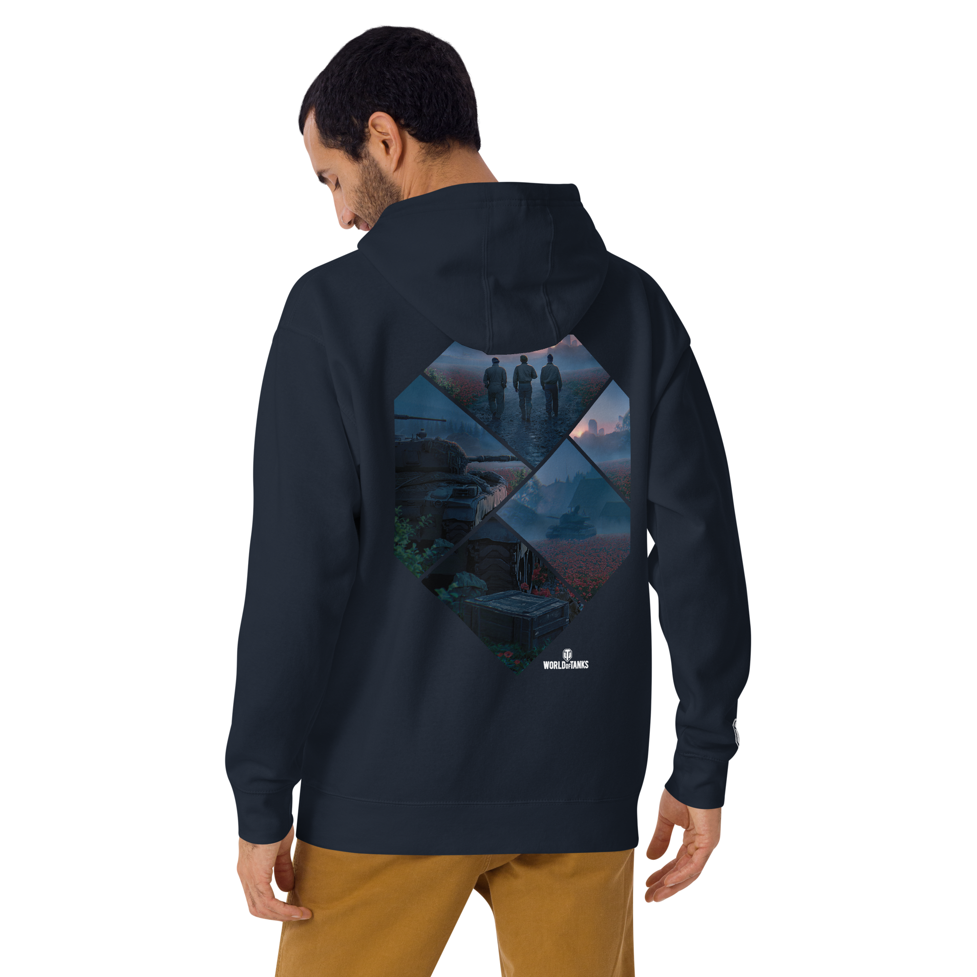 World of Tanks Victory Day felpa con cappuccio blu navy