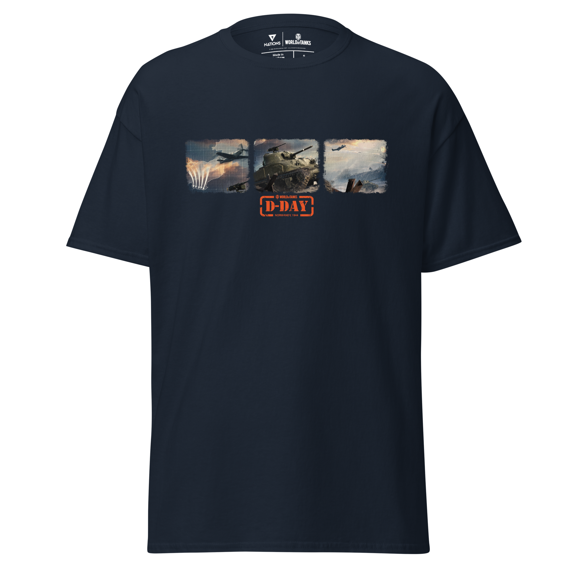 World of Tanks D-Day Tee t-shirt blu navy cotone
