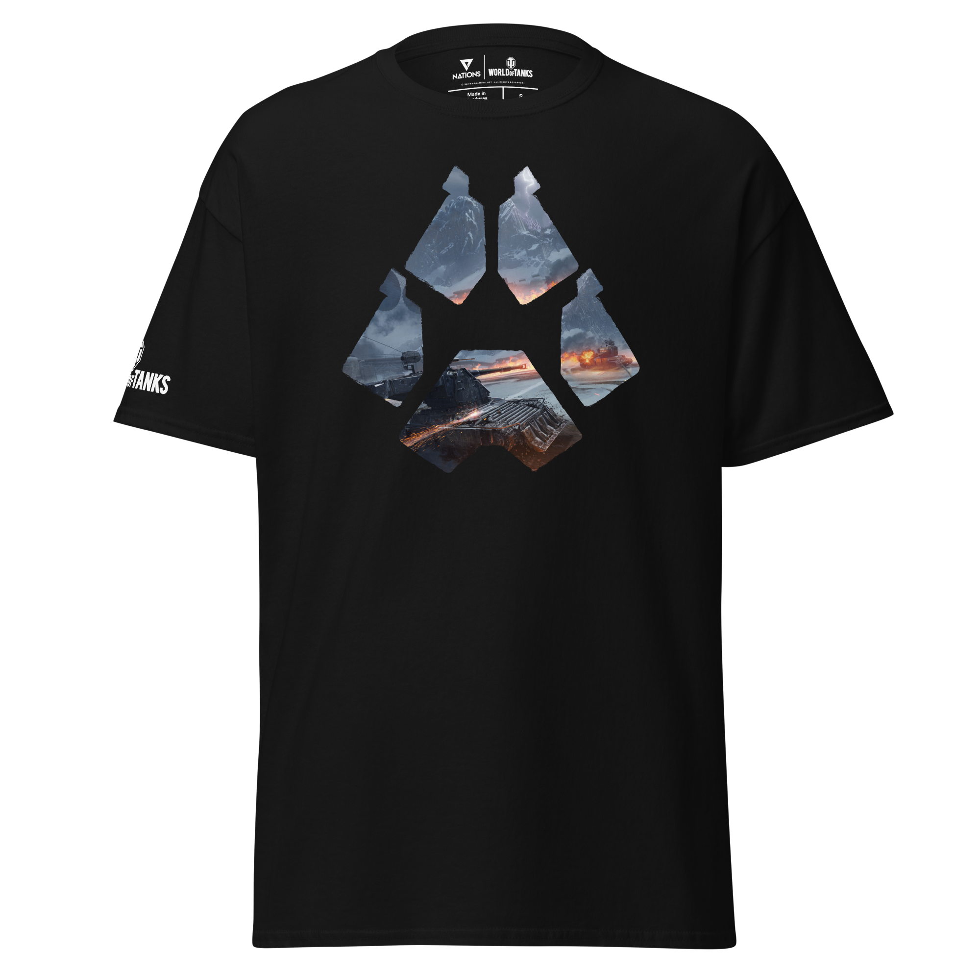 World of Tanks Steel Hunter T-shirt nera cotone unisex