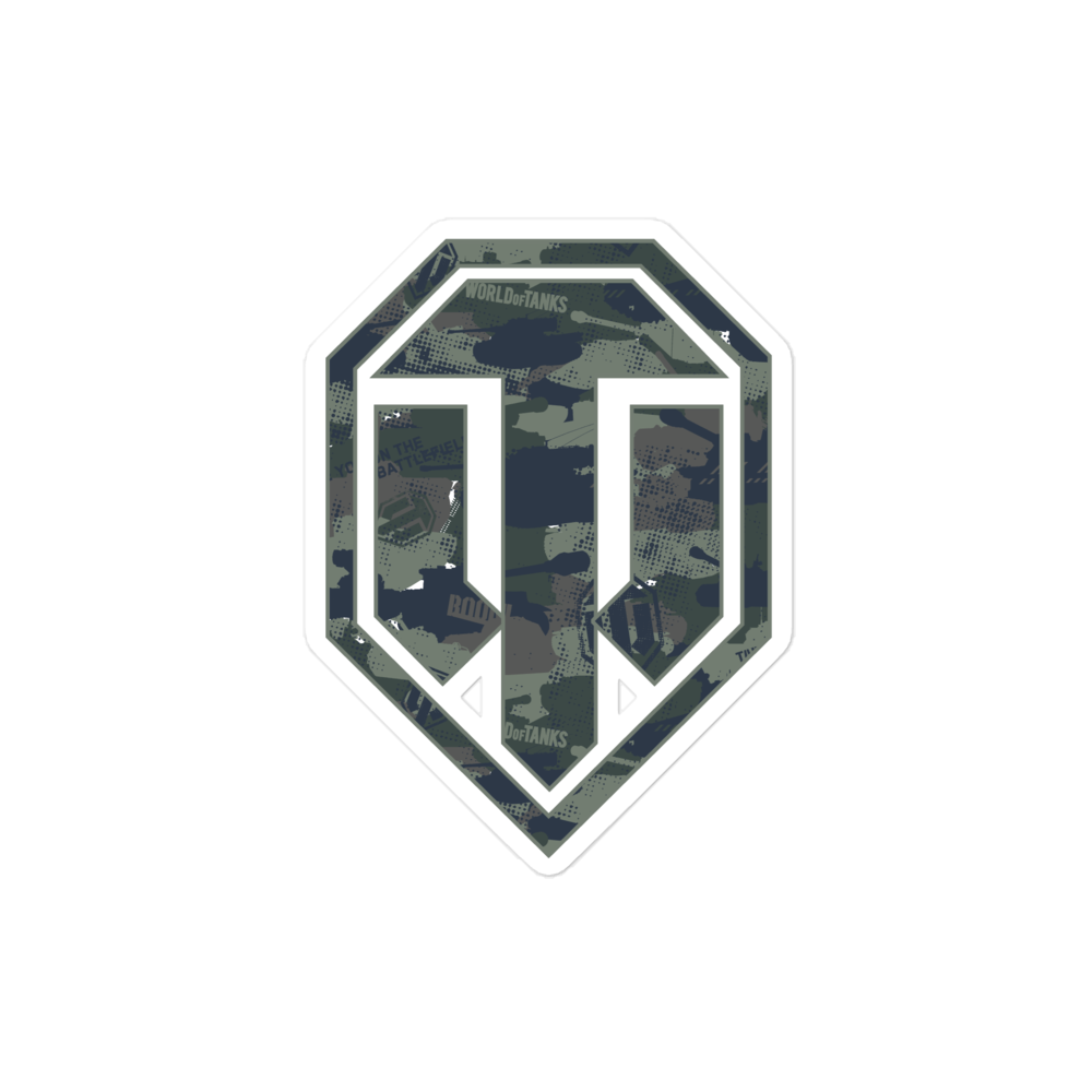 World of Tanks Camo Logo adesivo vinile 10x10 cm