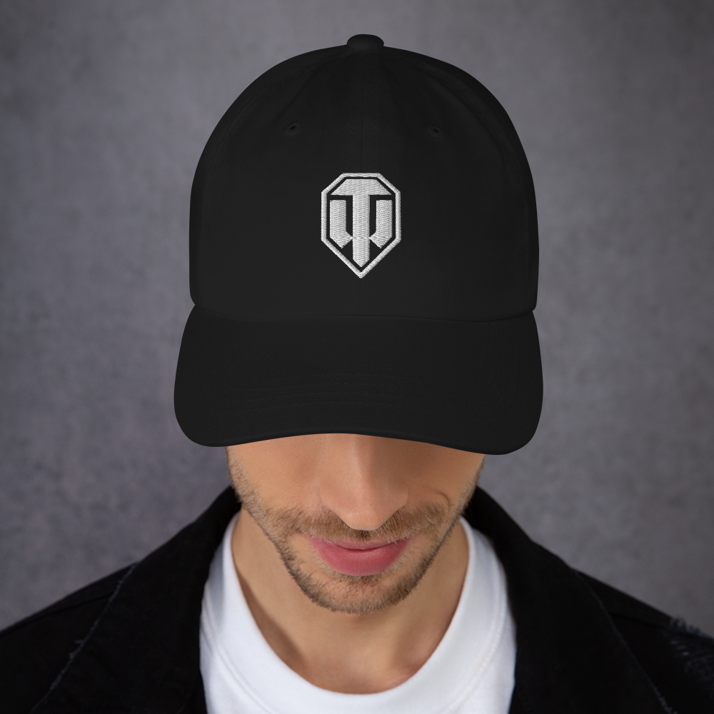 World of Tanks Logo cappellino dad hat nero cotone