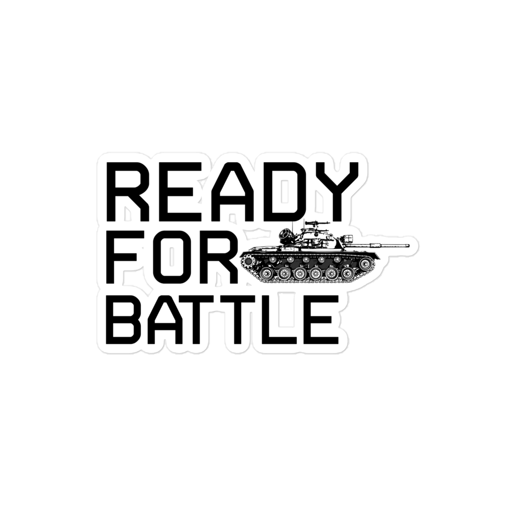 World of Tanks Ready For Battle adesivo vinile 10x10 cm
