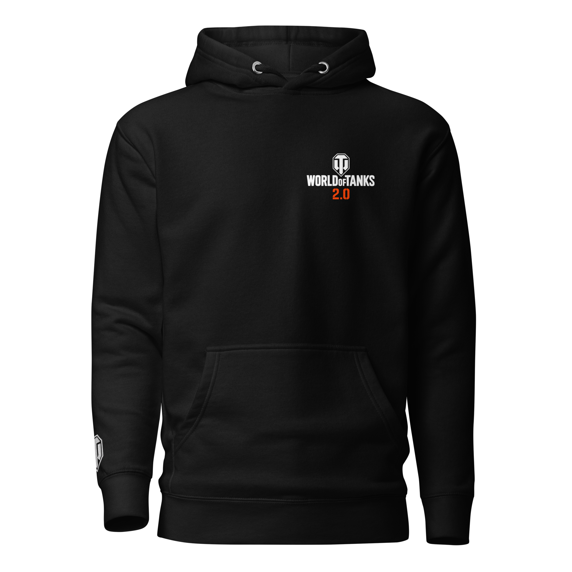 World of Tanks 2.0 felpa cappuccio nera cotone