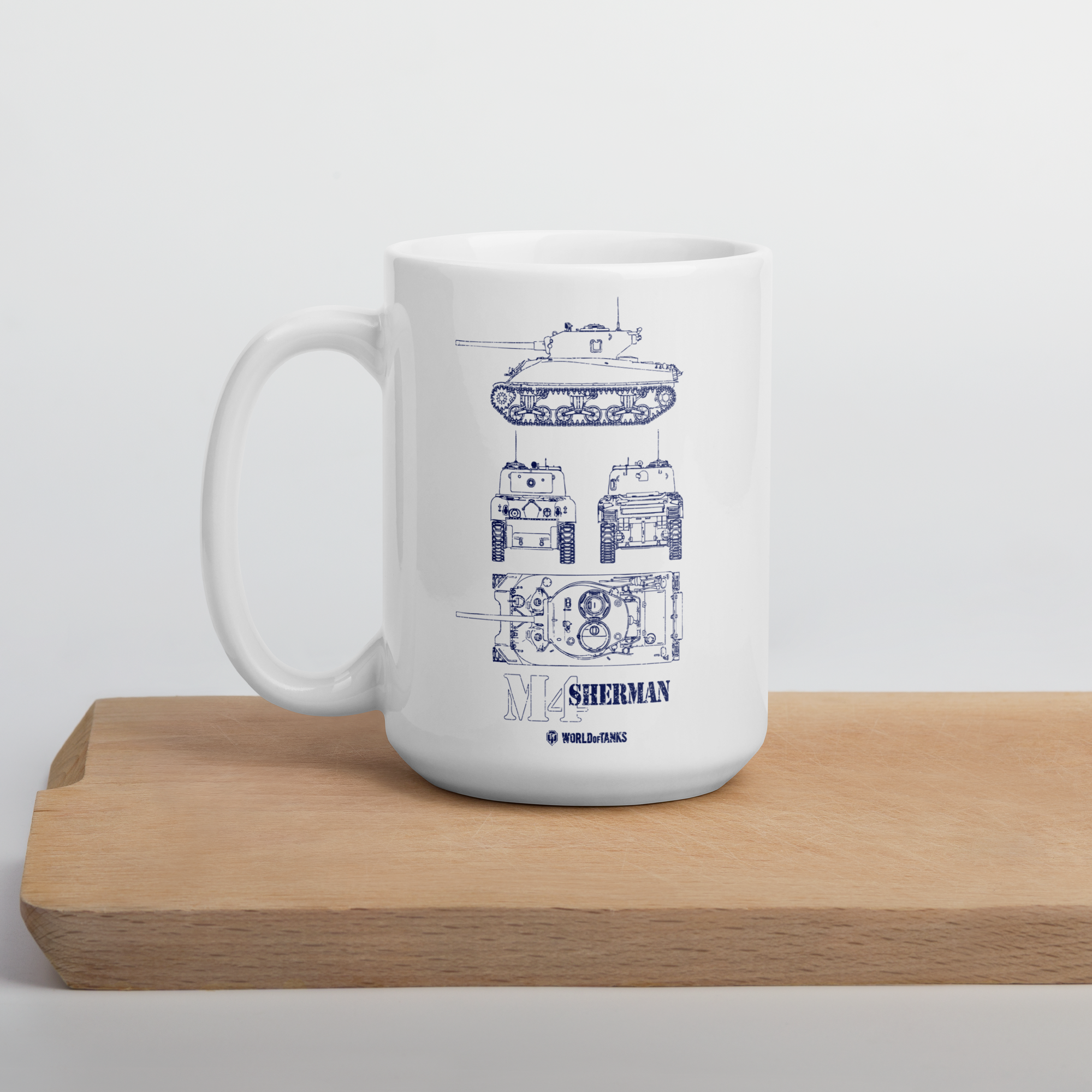 World of Tanks M4 Sherman Blueprint tazza ceramica