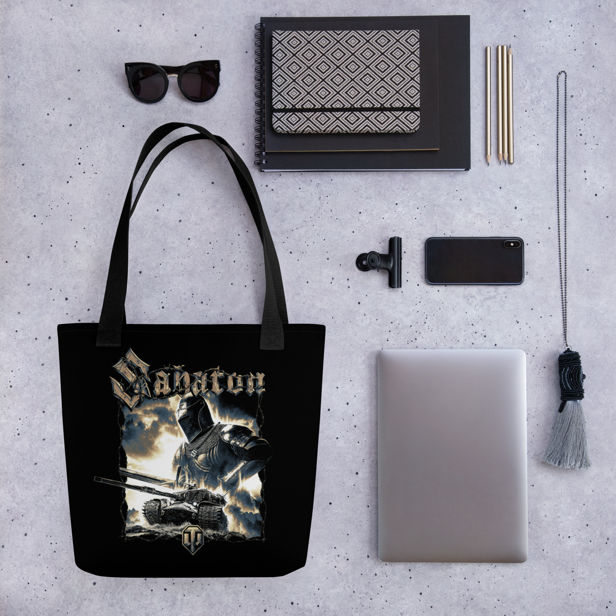 World of Tanks x Sabaton Knight shopper tote bag 10 L