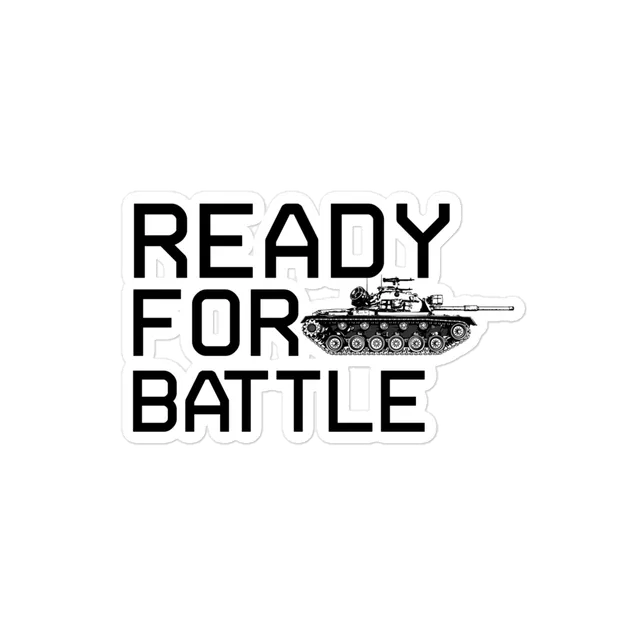 World of Tanks Ready For Battle adesivo vinile 10x10 cm