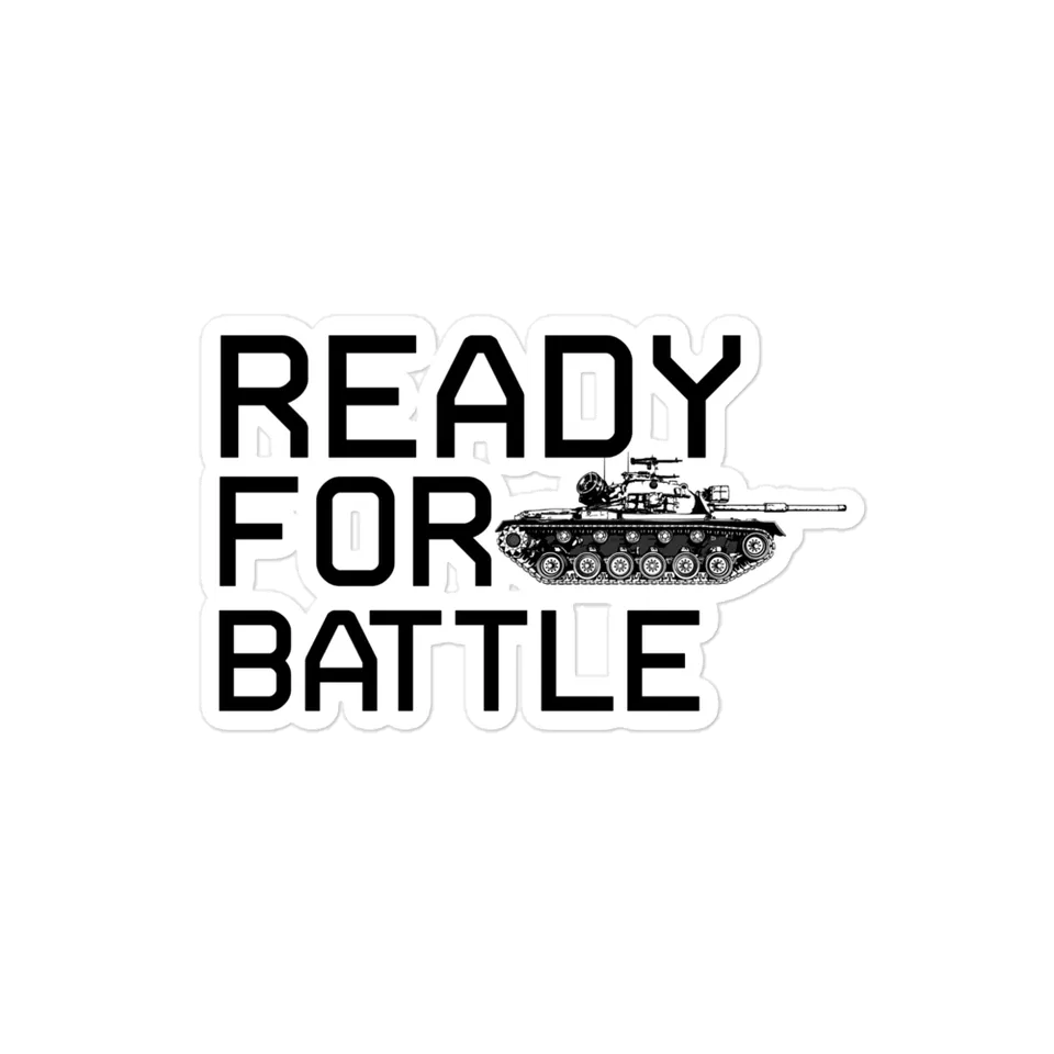 World of Tanks Ready For Battle adesivo vinile 10x10 cm
