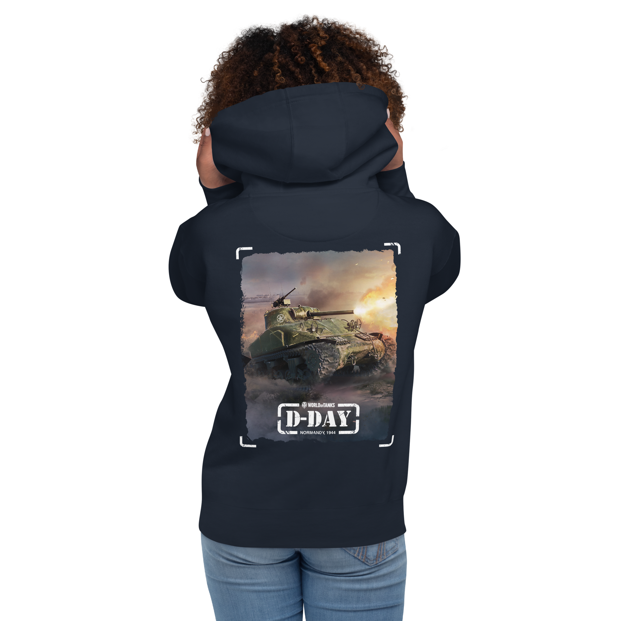 World of Tanks D-Day 2025 felpa con cappuccio blu ufficiale