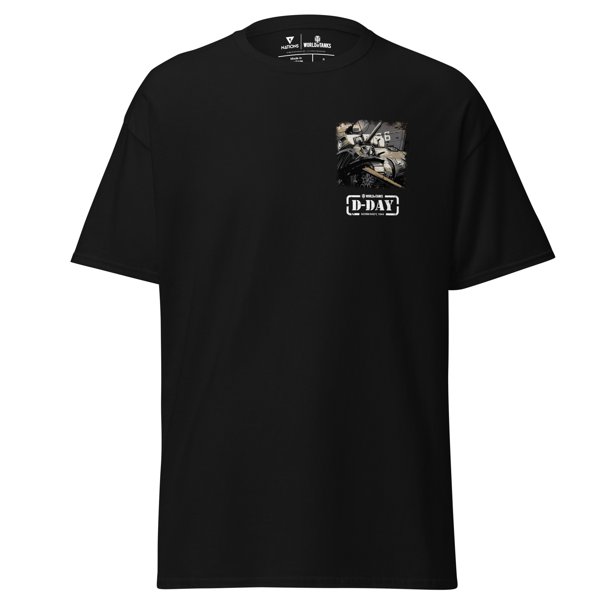 World of Tanks D-Day Fury Storm maglietta nera cotone
