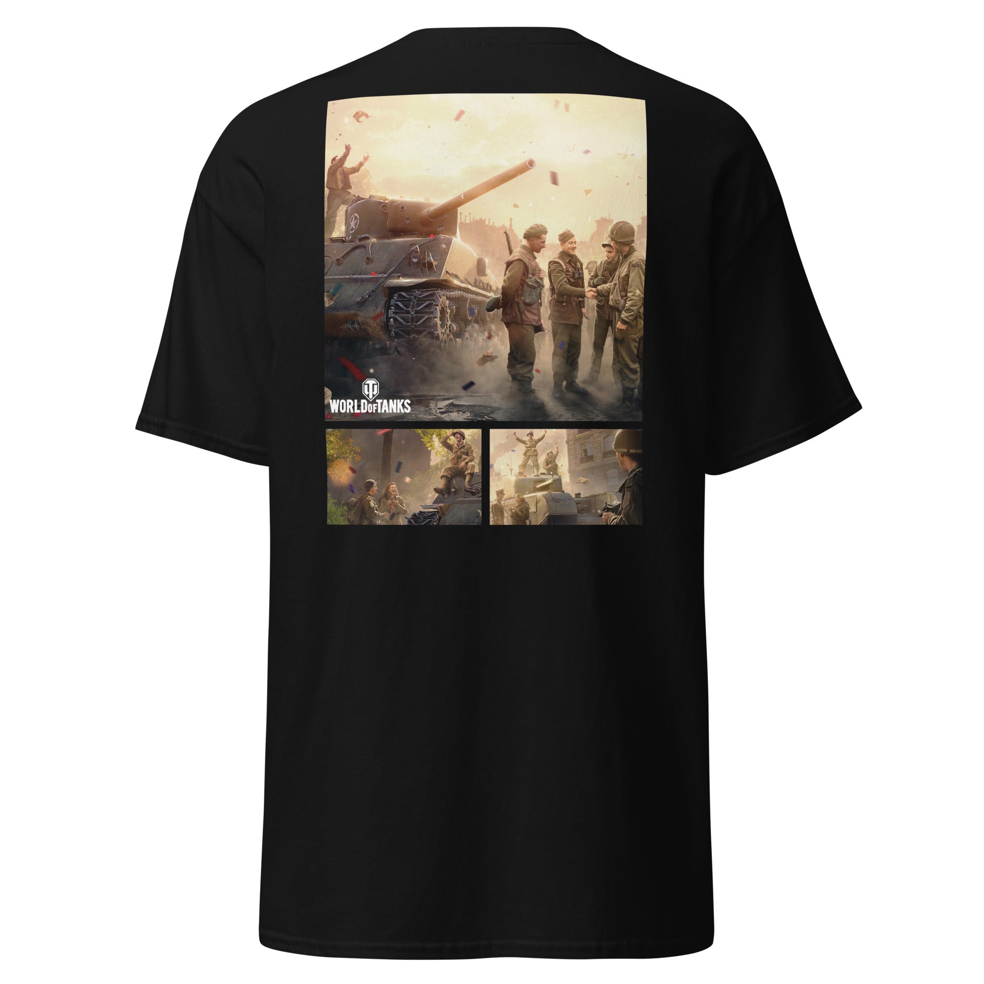 World of Tanks Victory Day Panels Tee maglietta nera 100% cotone