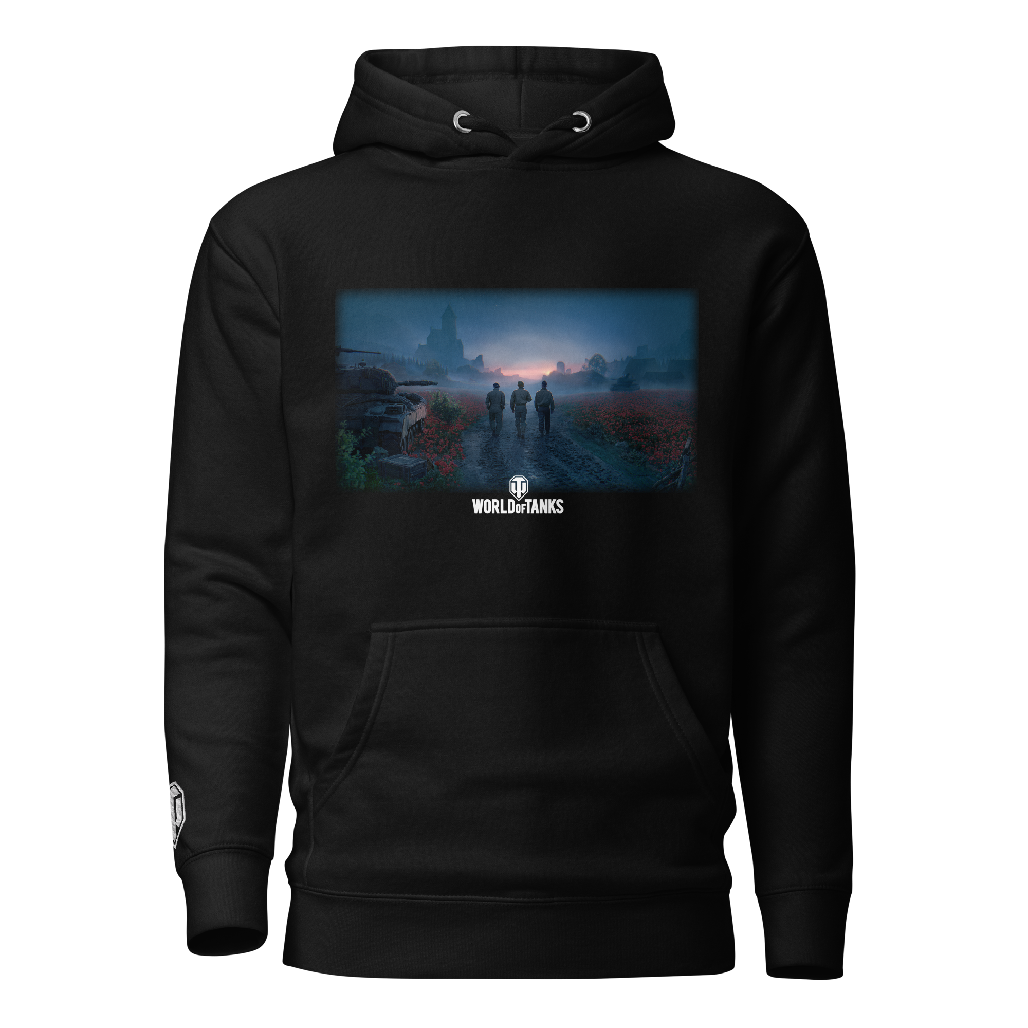 World of Tanks Victory Day felpa cappuccio nera cotone