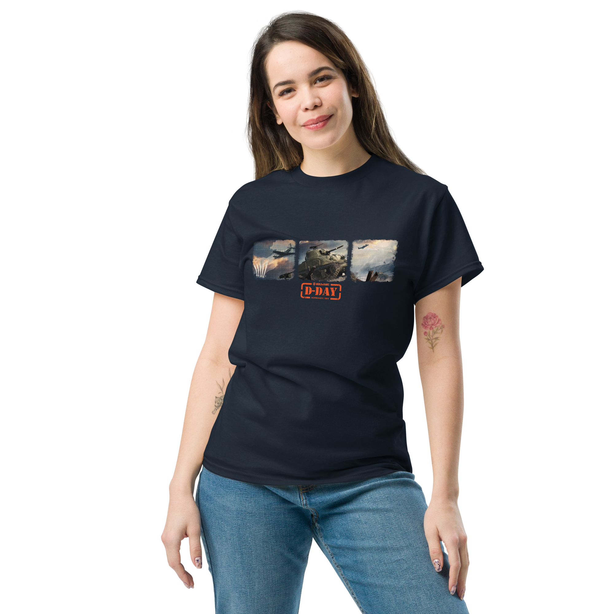 World of Tanks D-Day Tee t-shirt blu navy cotone