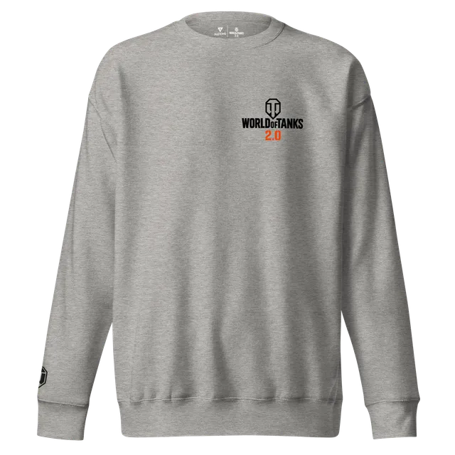 World of Tanks 2.0 felpa girocollo grigia cotone