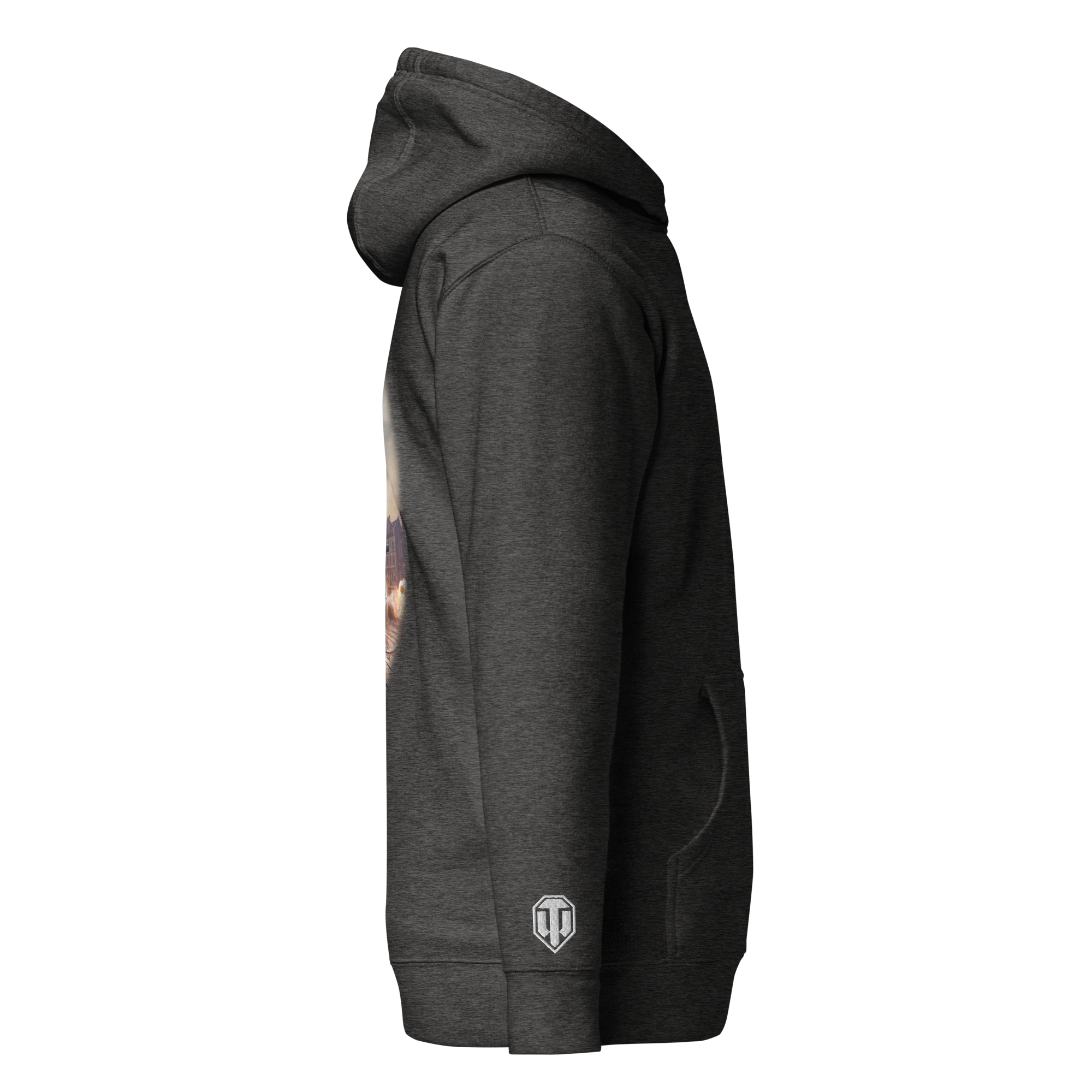 World of Tanks 2.0 felpa cappuccio charcoal heather