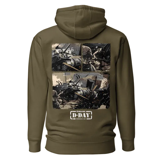 World of Tanks D-Day Fury Storm felpa verde militare unisex